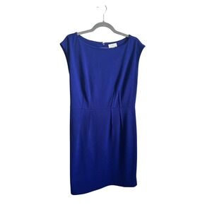 LOFT Royal Blue Sleeveless Boat Neck Sheath Dress Size 8 122-289650